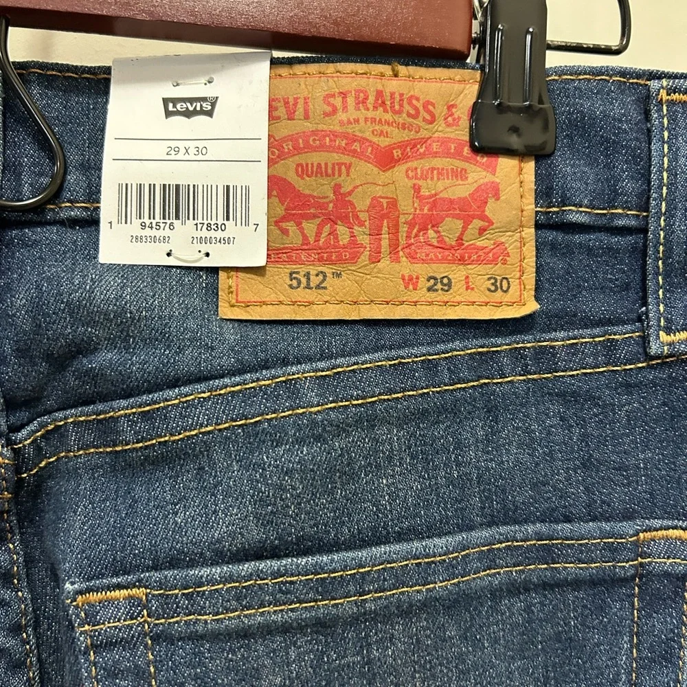 Levi's 512 Dark Blue Jeans - NWT 29x30 - Picture 5 of 7